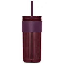 Serendipio Mayfair Plastic Tumbler & Straw Maroon